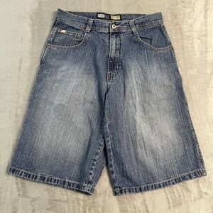 Vintage Southpole Gold Tab Denim Shorts Men's 34* Blue Baggy Skater Hip Hop